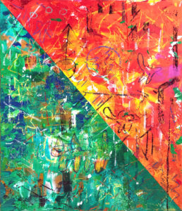 松田光一　光の絵　抽象画　富士山の絵