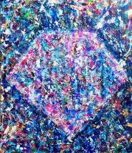 松田光一　光の絵　抽象画　富士山の絵